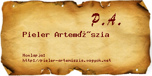Pieler Artemíszia névjegykártya